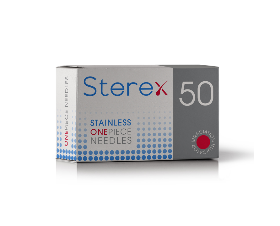 Sterex Stainless One Piece Needle by Art of Electrolysis, a professional electrolysis needle for precise permanent hair removal treatments.