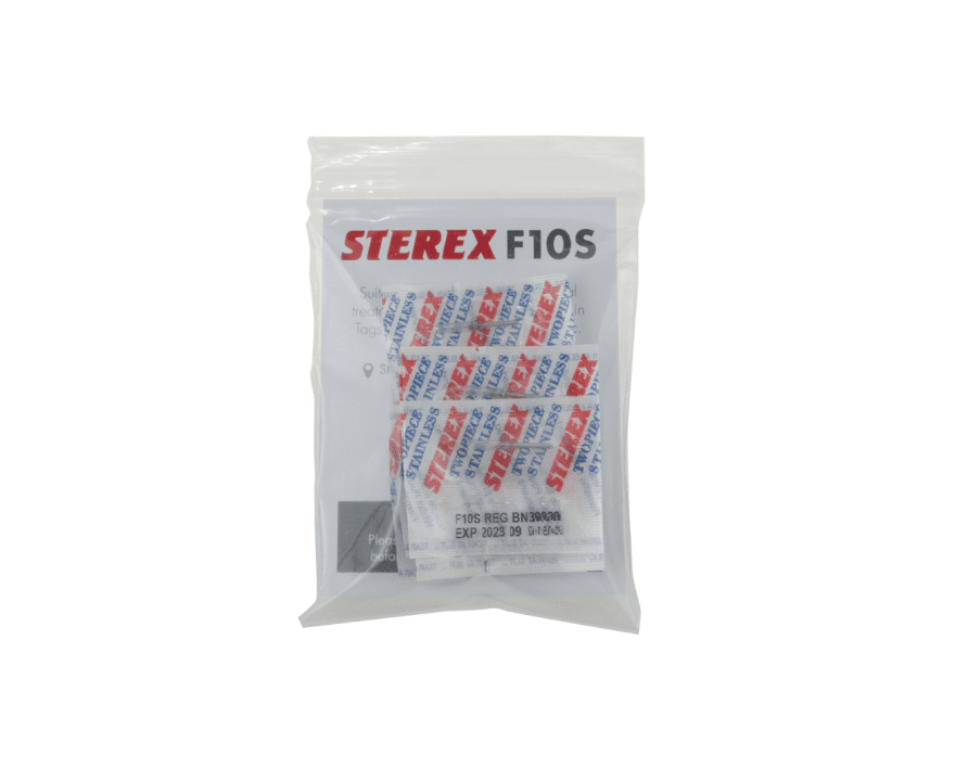 Sterex Stainless Two Piece Needle F10S by Art of Electrolysis, a professional electrolysis needle for precise permanent hair removal.