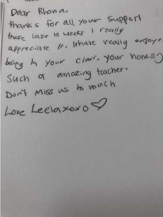 Student testimonials