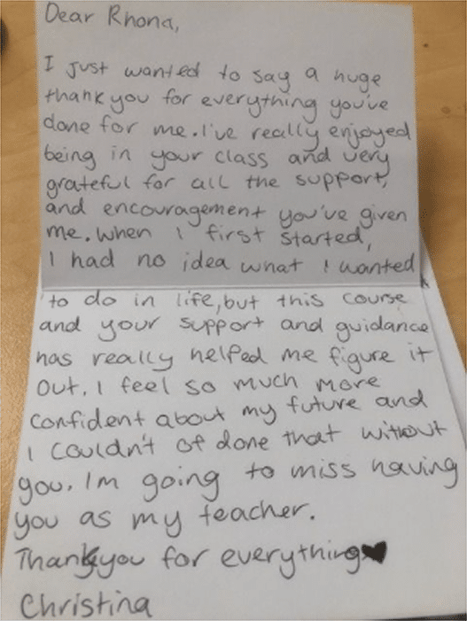 Student testimonials