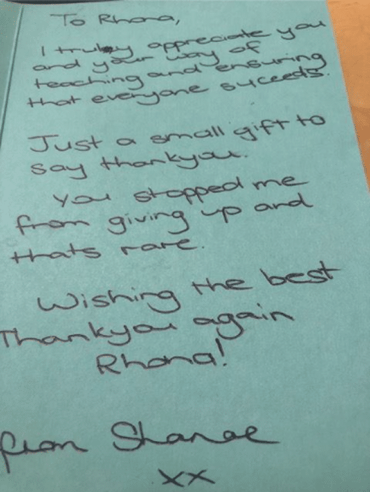 Student testimonials